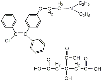 氯米芬檸檬酸鹽結(jié)構(gòu)式